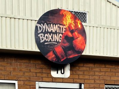 Boxing exterior shop front sign