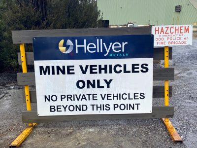 Hellyer Gold Mines Signage