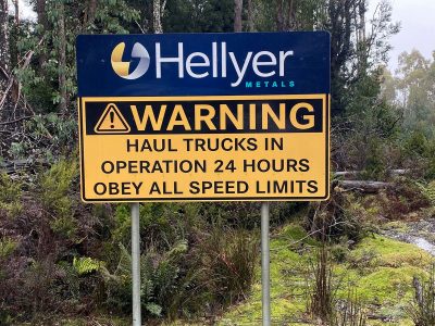 Hellyer Gold Mines Exterior Signage